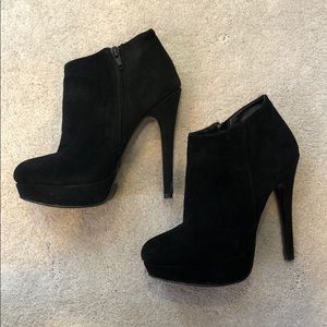 Aldo black suede booties